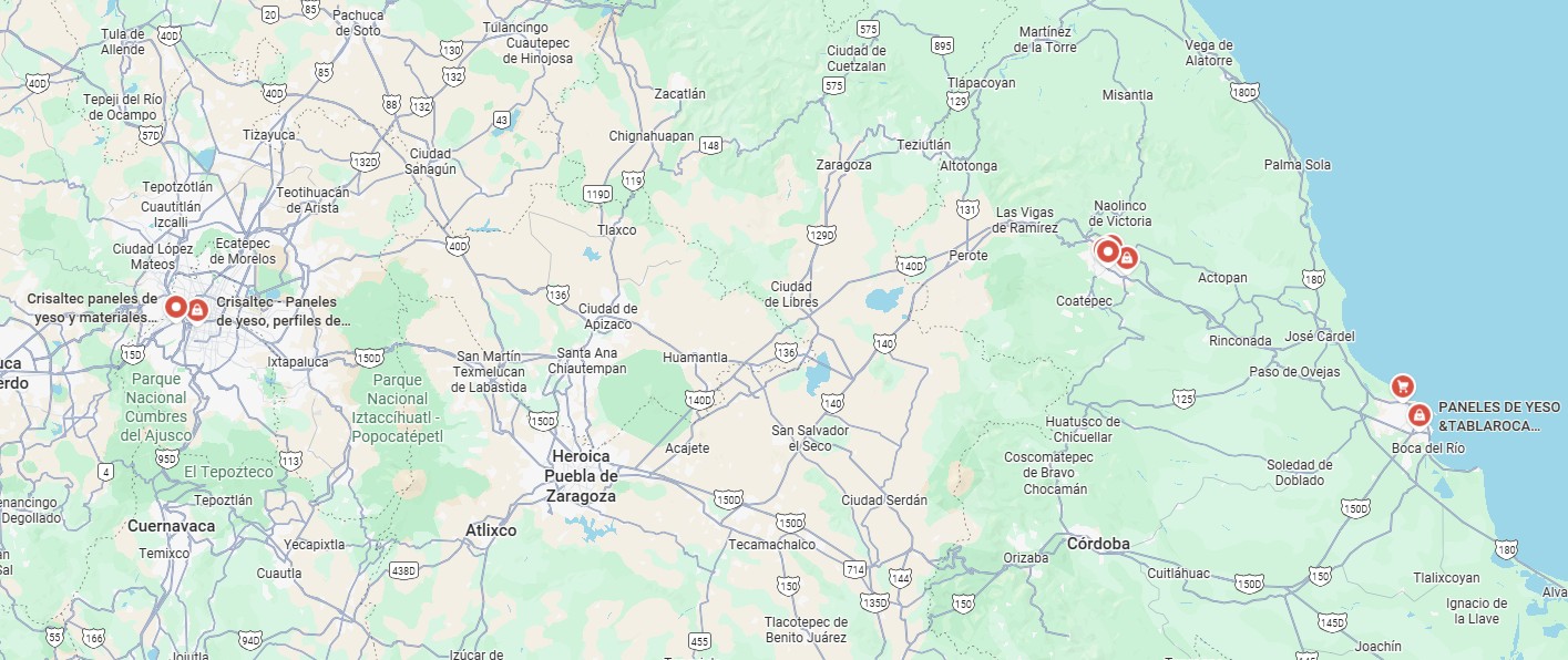 Crisaltec Mapa Tiendas