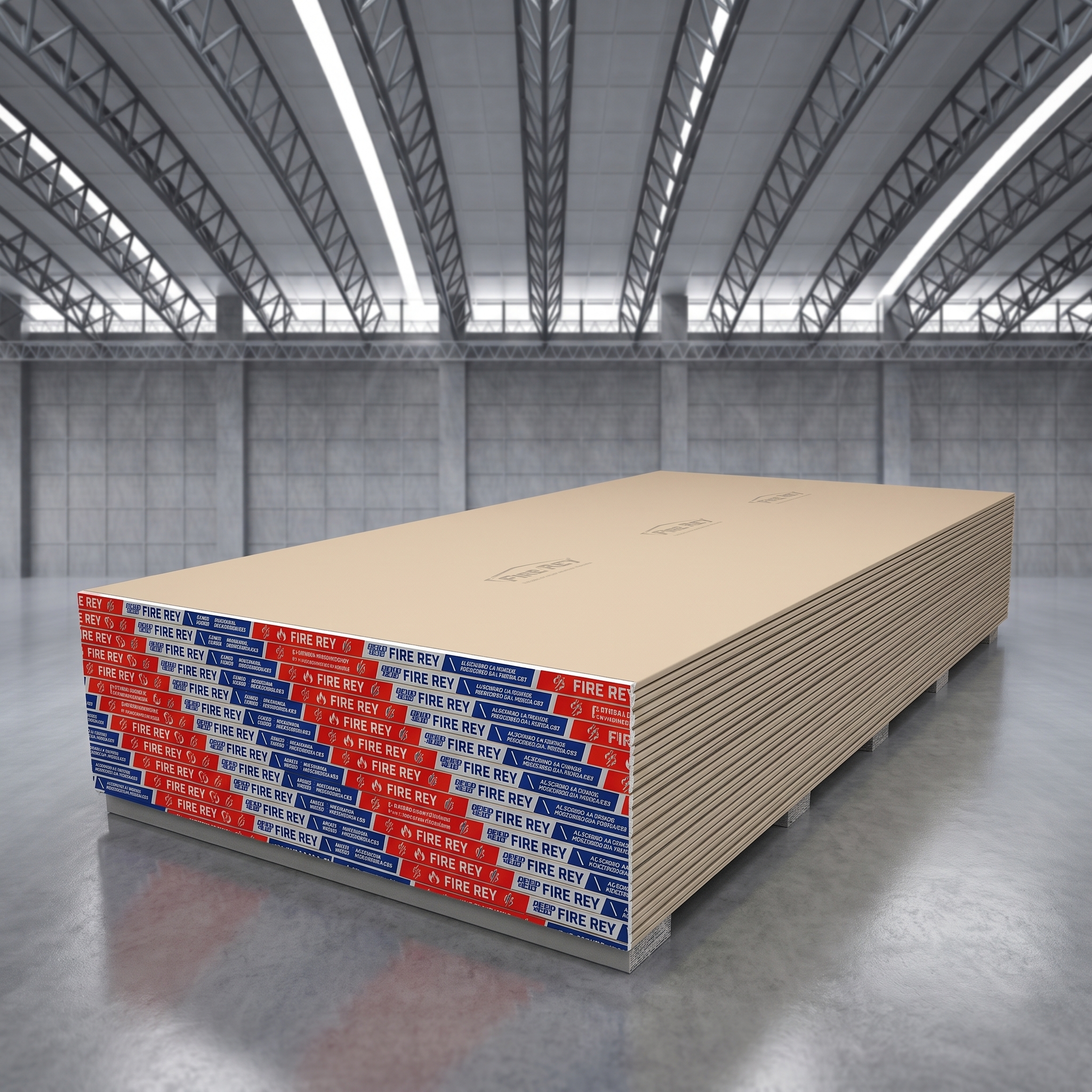 Panel de Yeso Fire Rey 1/2" Panel Rey 1.22m x 2.44m x 12.7mm 1 pieza