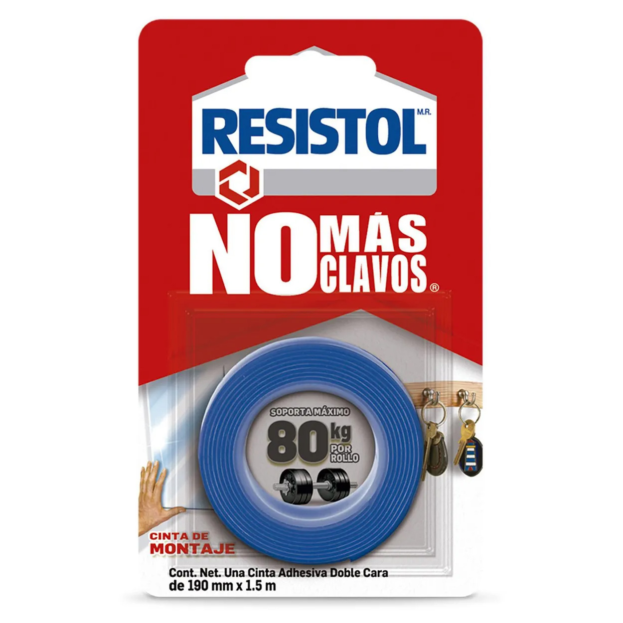 RESISTOL CINTA NO MÁS CLAVOS 80 Kg